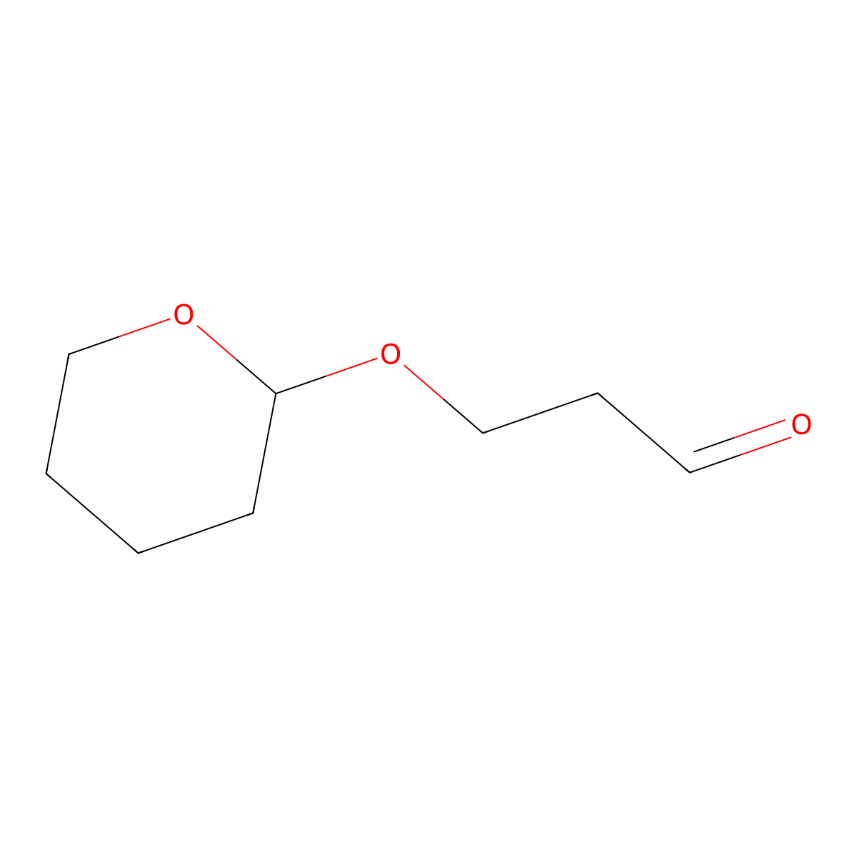 3-[(Oxan-2-yl)oxy]propanal molecular structure, CAS 62592-78-3