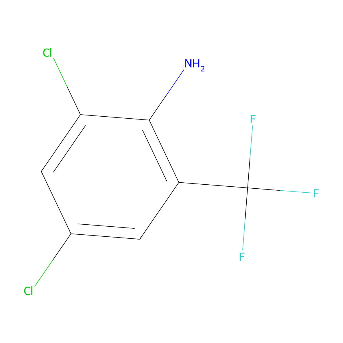 2,4-Dichloro-6-(trifluoromethyl)aniline molecular structure, CAS 62593-17-3