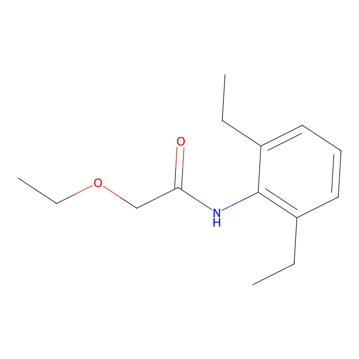 N-(2,6-diethylphenyl)-2-ethoxyacetamide molecular structure, CAS 62593-49-1