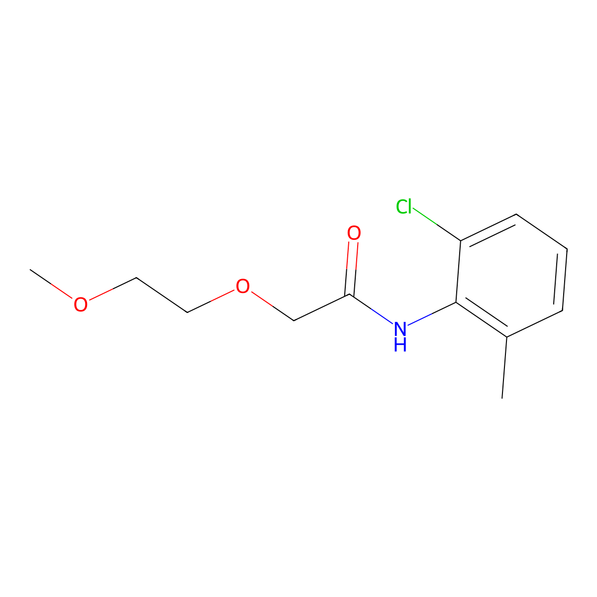 N-(2-Chloro-6-methylphenyl)-2-(2-methoxyethoxy)acetamide molecular structure, CAS 62593-56-0
