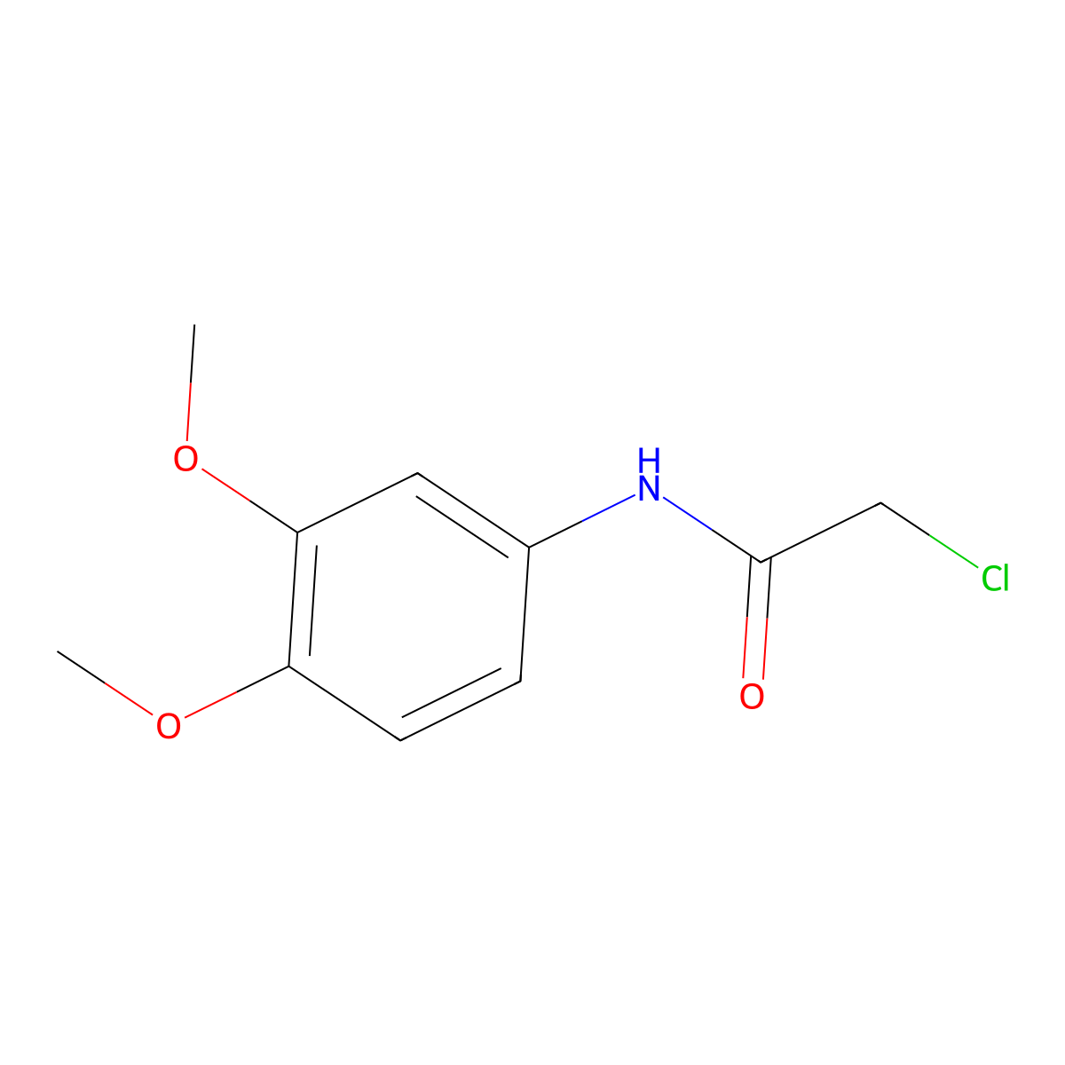 2-chloro-N-(3,4-dimethoxyphenyl)acetamide molecular structure, CAS 62593-78-6