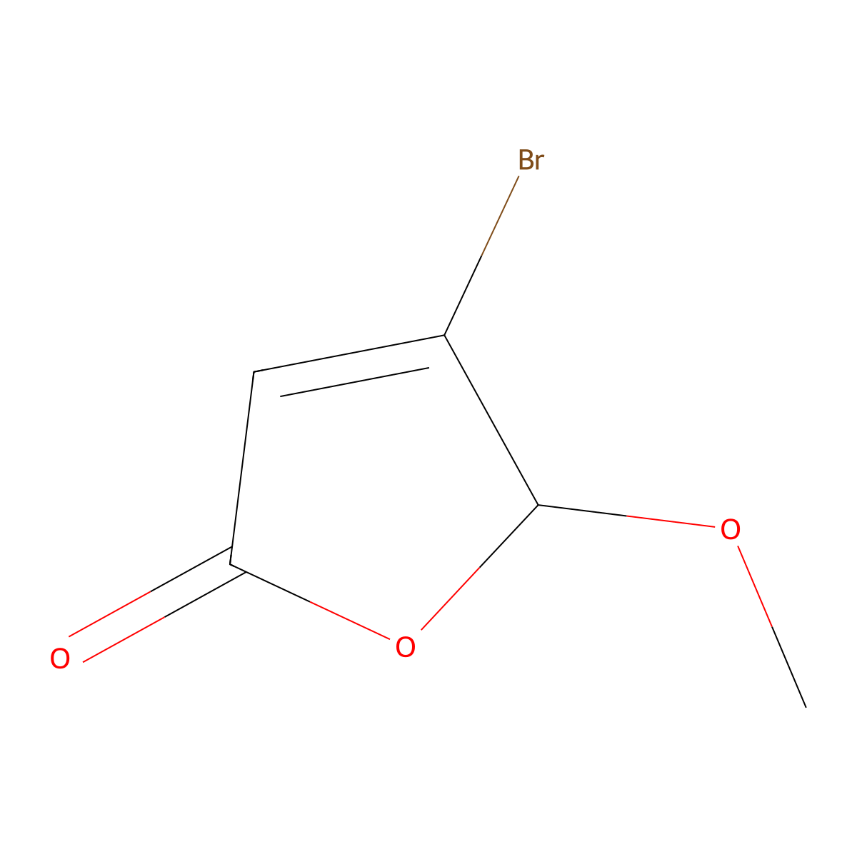 2(5H)-Furanone, 4-bromo-5-methoxy- molecular structure, CAS 62594-18-7
