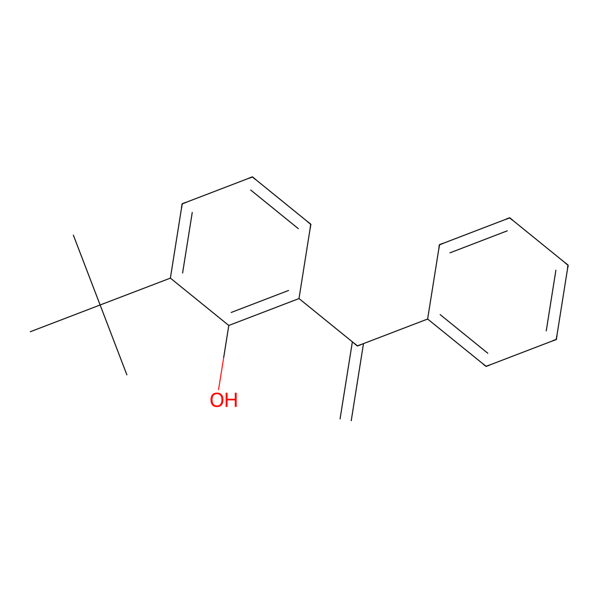 2-tert-Butyl-6-(1-phenylethenyl)phenol molecular structure, CAS 62594-93-8