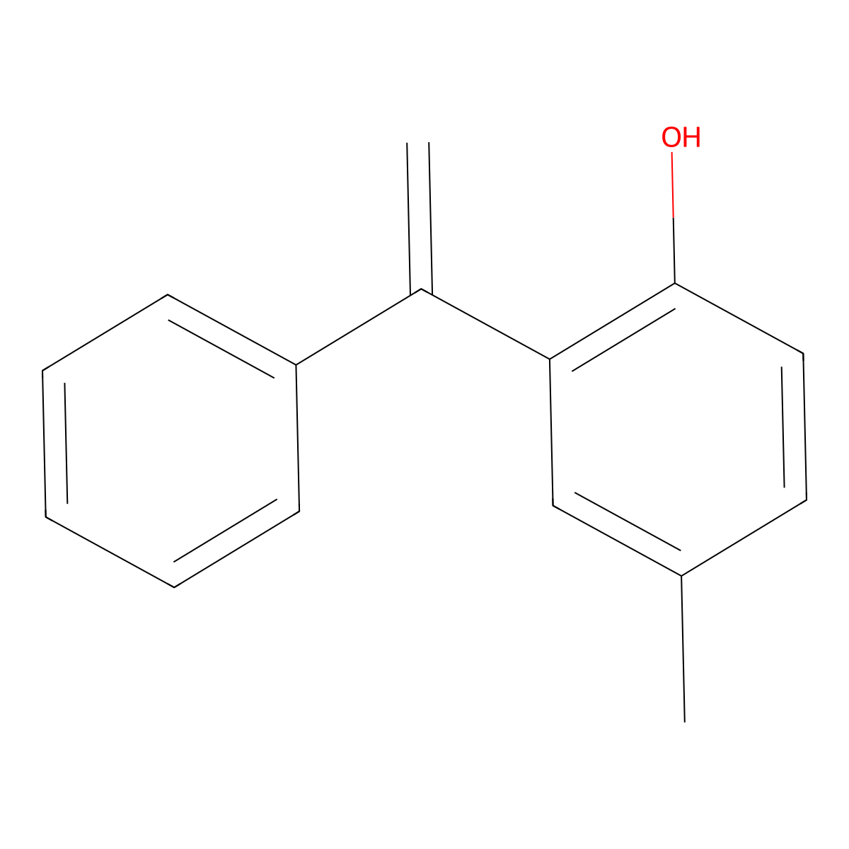 4-Methyl-2-(1-phenyl-vinyl)-phenol molecular structure, CAS 62594-94-9