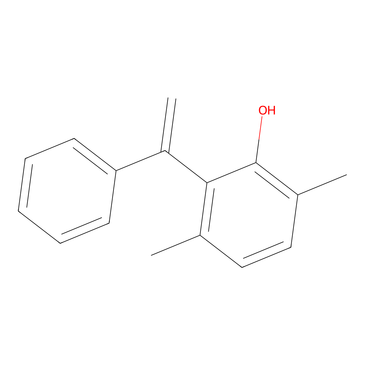 3,6-Dimethyl-2-(1-phenylethenyl)phenol molecular structure, CAS 62594-95-0