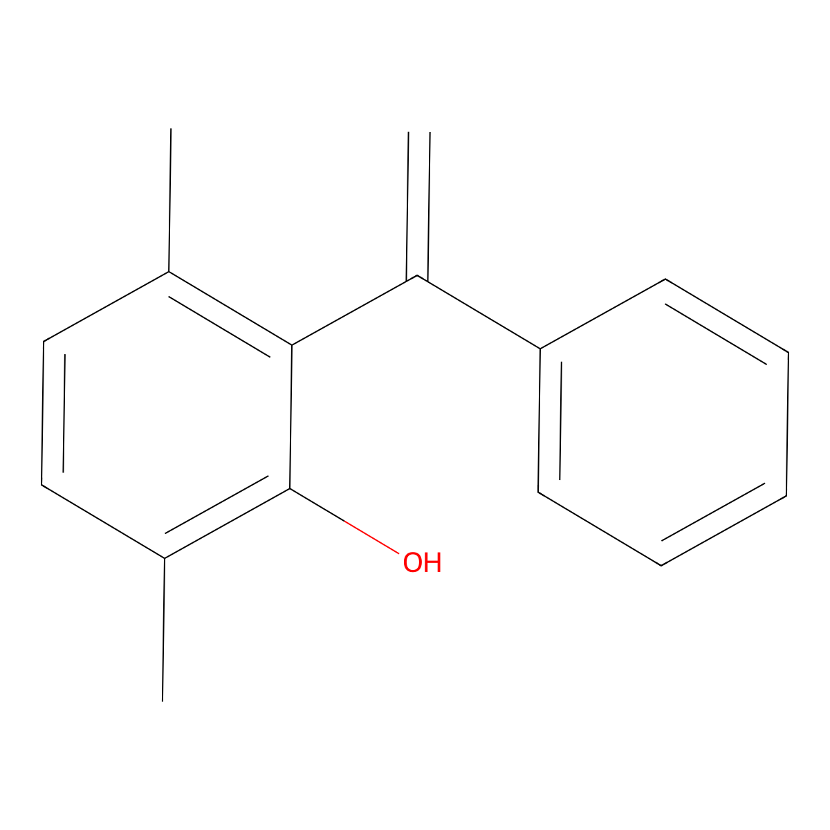 3,6-Dimethyl-2-(1-phenylethenyl)phenol molecular structure, CAS 62594-95-0