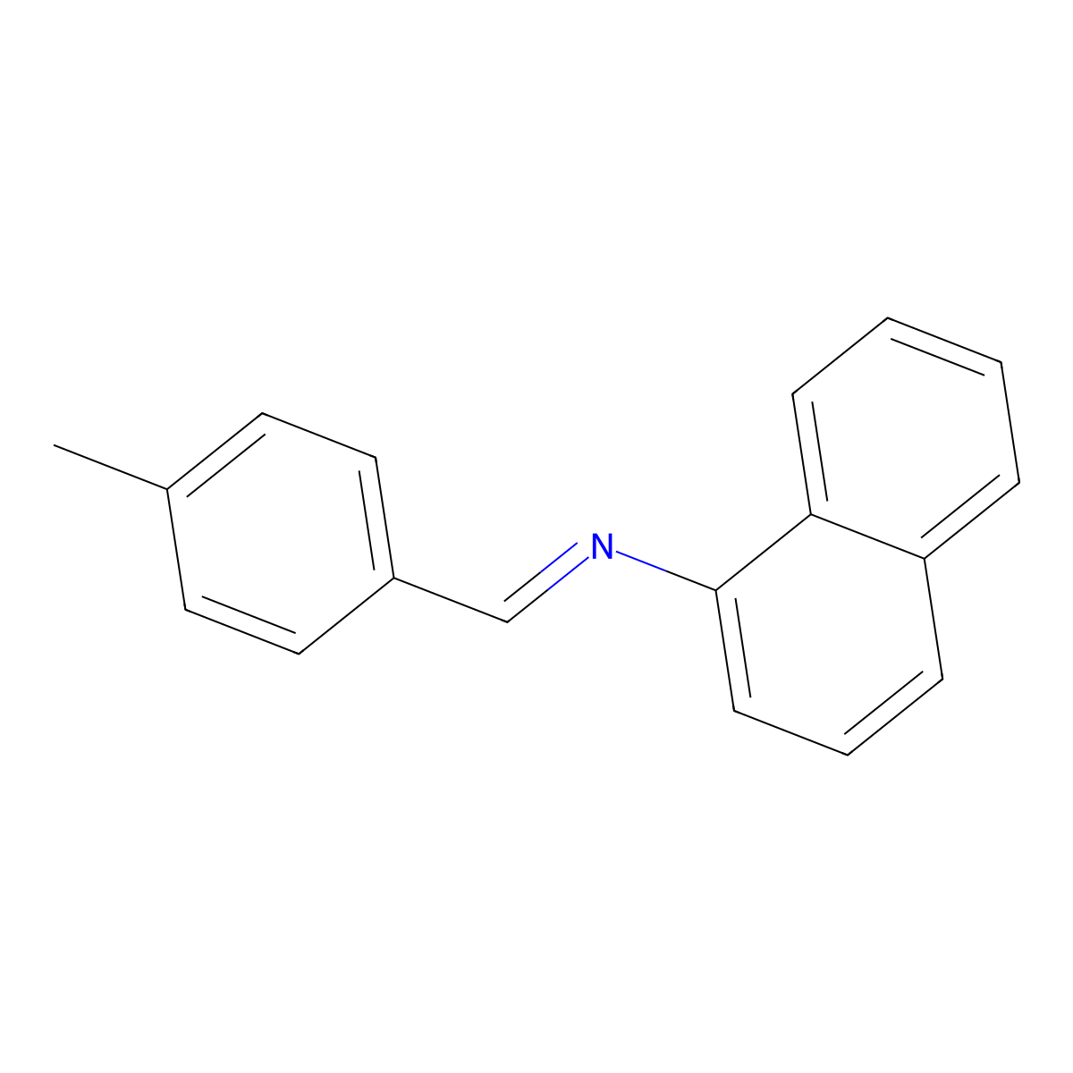 1-Naphthalenamine, N-[(4-methylphenyl)methylene]- molecular structure, CAS 62595-39-5