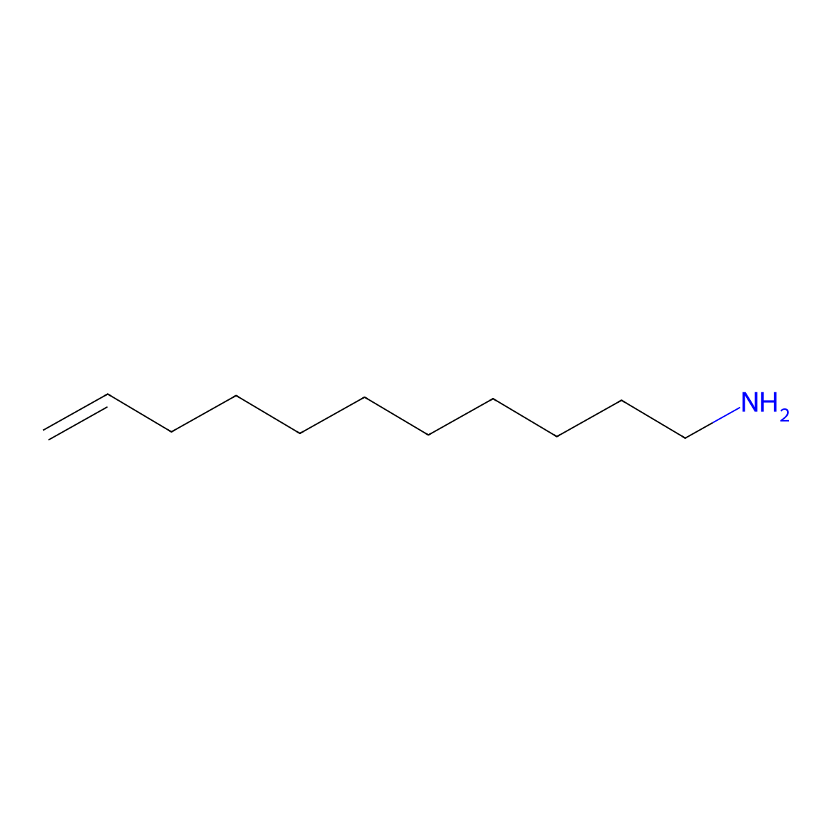 Undec-10-en-1-amine molecular structure, CAS 62595-52-2
