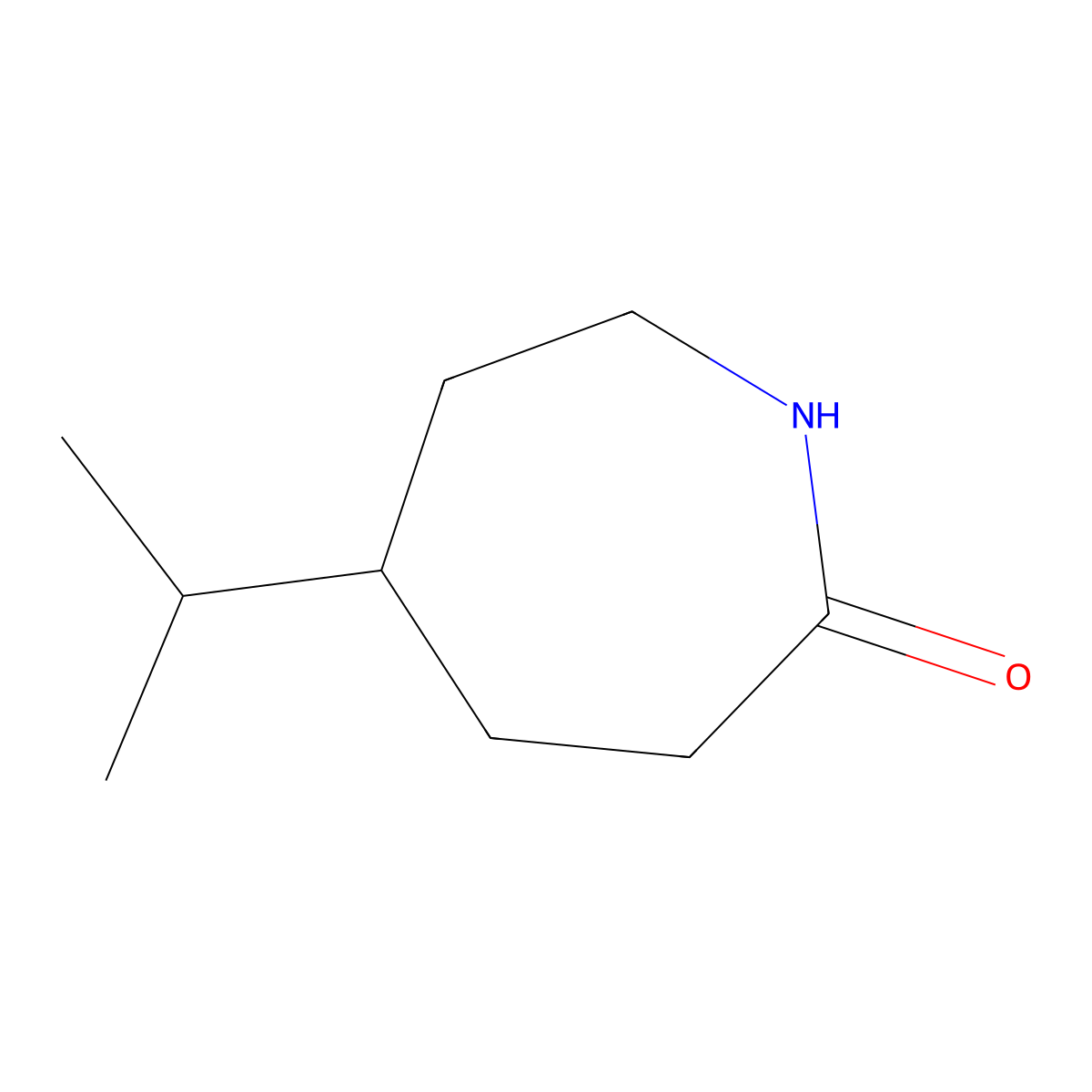 5-(Propan-2-yl)azepan-2-one molecular structure, CAS 62596-03-6