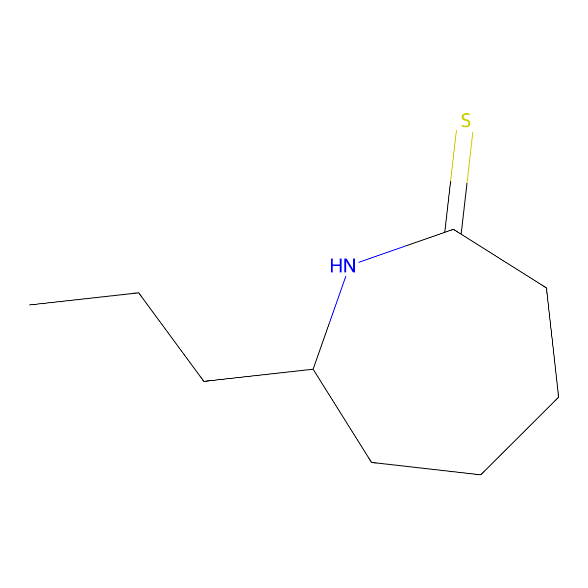 7-Propylazepane-2-thione molecular structure, CAS 62596-16-1
