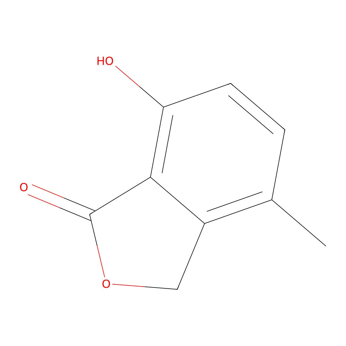 7-Hydroxy-4-methyl-2-benzofuran-1(3H)-one molecular structure, CAS 62596-59-2