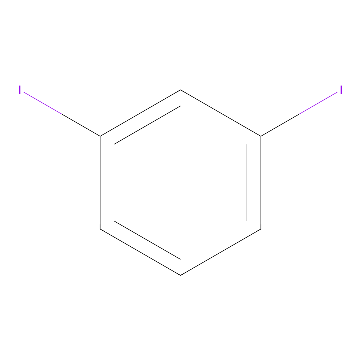 Benzene, 1,3-diiodo- molecular structure, CAS 626-00-6