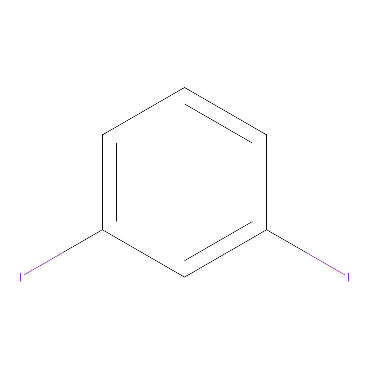 Benzene, 1,3-diiodo- molecular structure, CAS 626-00-6