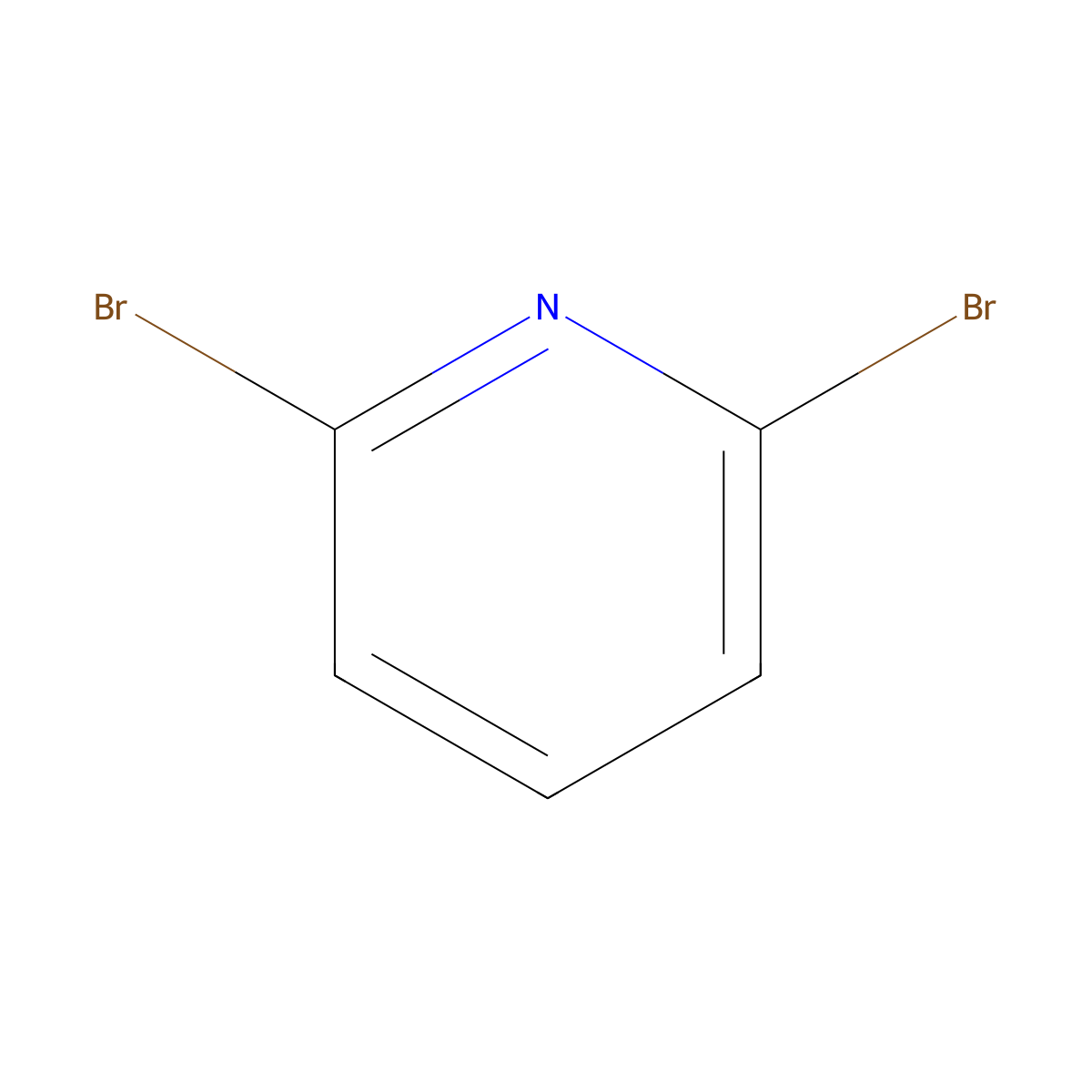 2,6-Dibromopyridine molecular structure, CAS 626-05-1