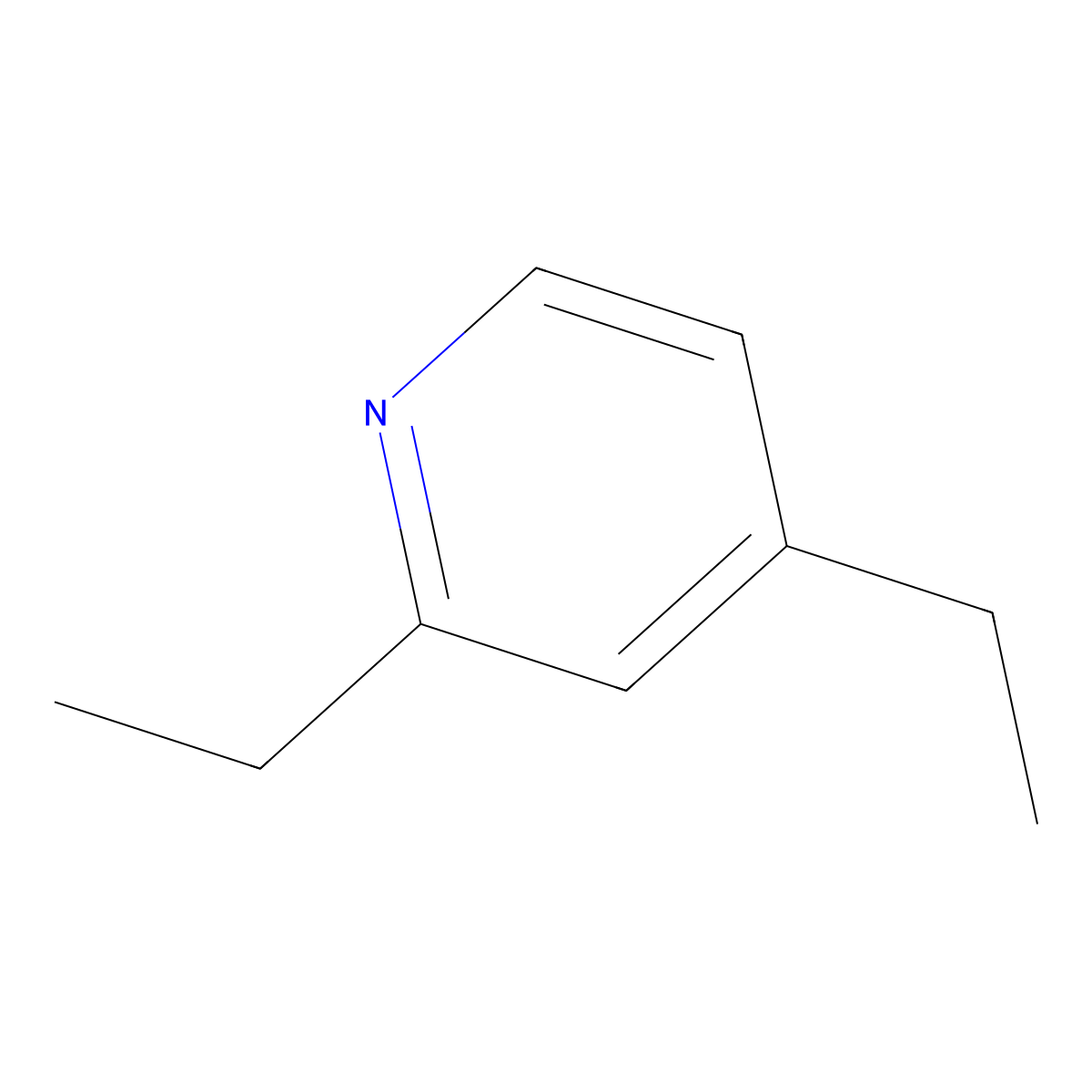 2,4-Diethylpyridine molecular structure, CAS 626-21-1