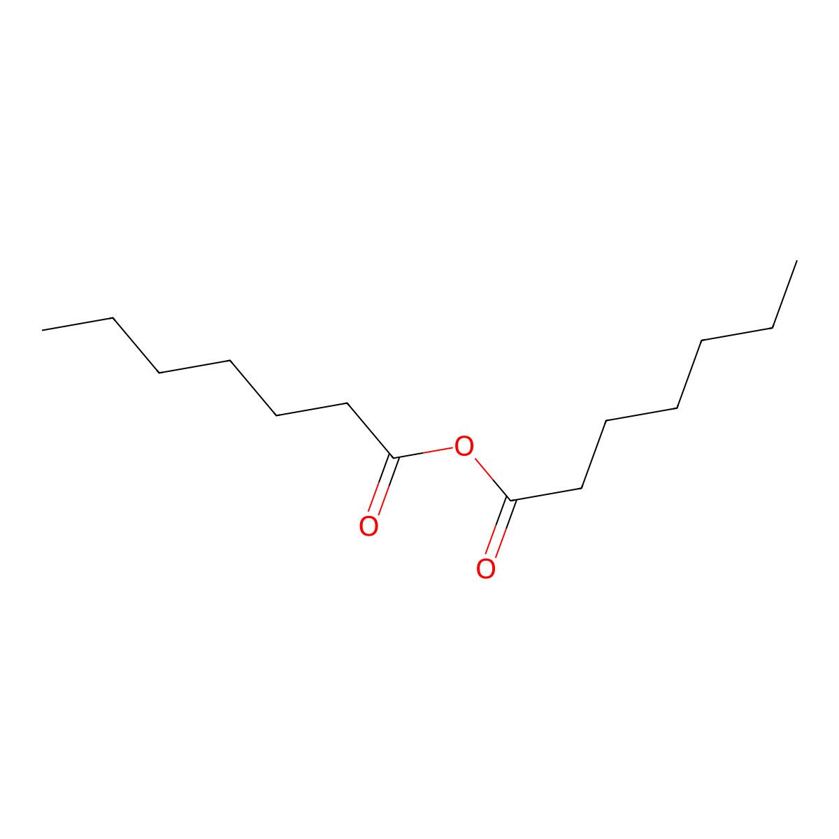 Heptanoic anhydride molecular structure, CAS 626-27-7