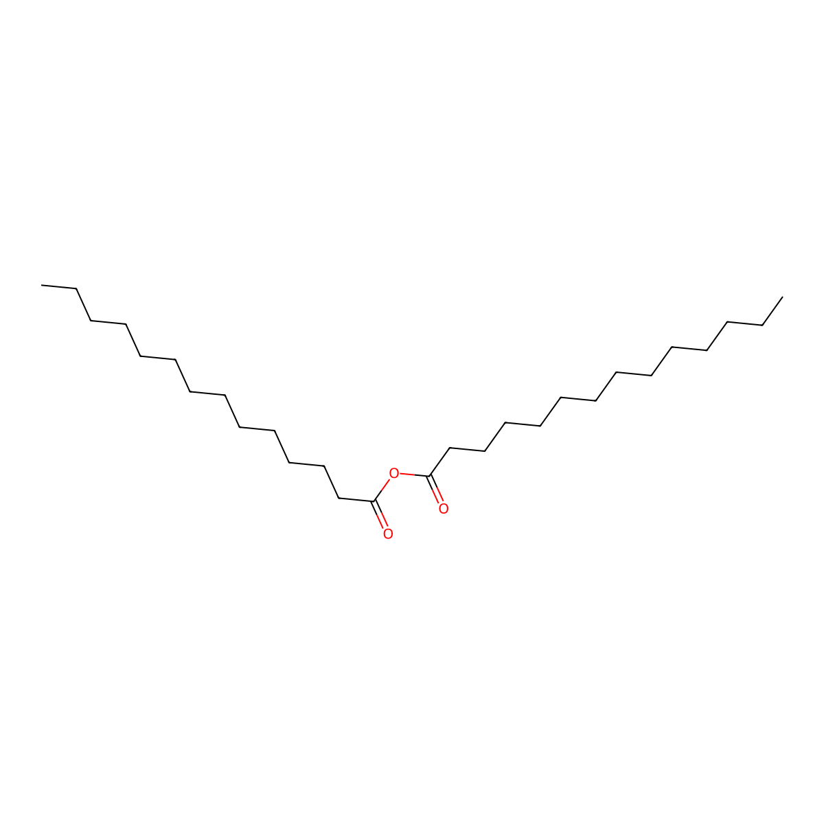 Tetradecanoic acid, 1,1'-anhydride molecular structure, CAS 626-29-9