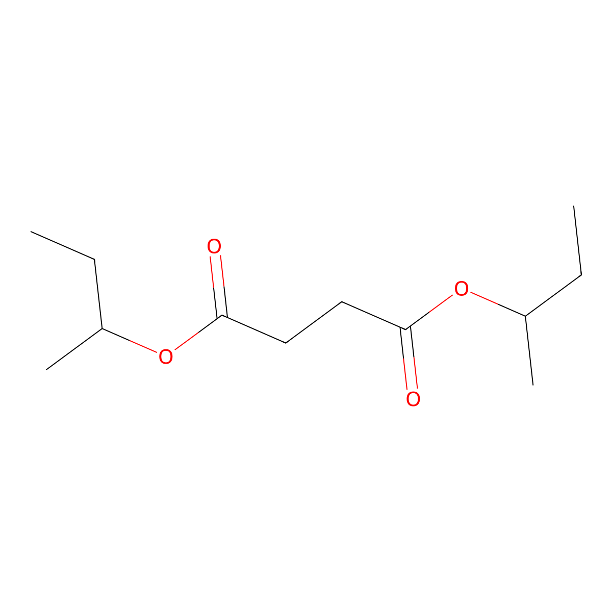 Di-sec-butyl succinate molecular structure, CAS 626-31-3