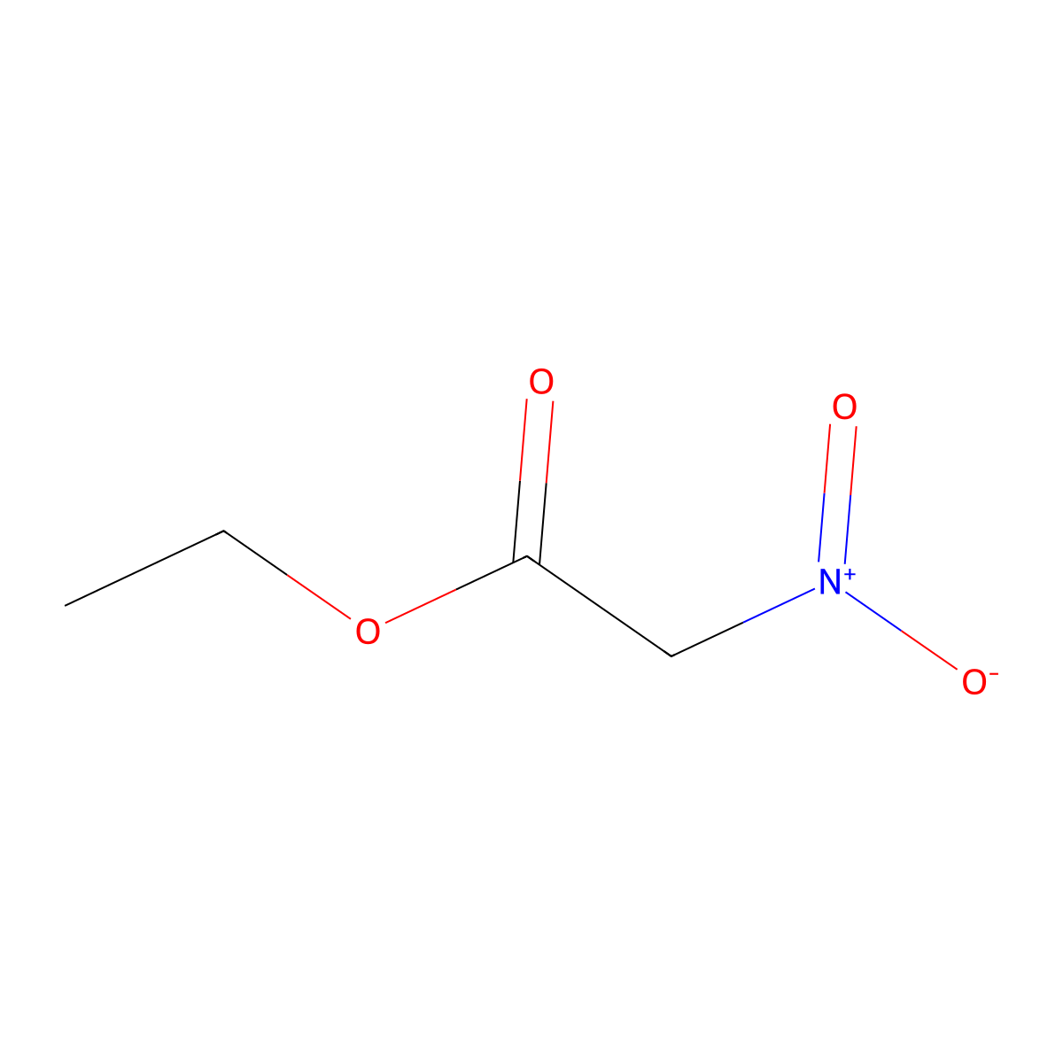 Ethyl nitroacetate molecular structure, CAS 626-35-7