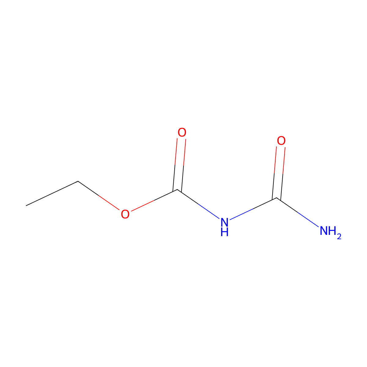 Ethyl N-(aminocarbonyl)carbamate molecular structure, CAS 626-36-8