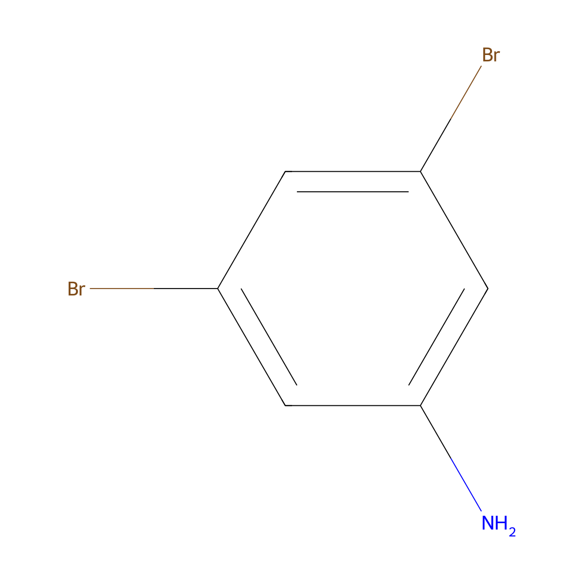 3,5-Dibromoaniline molecular structure, CAS 626-40-4