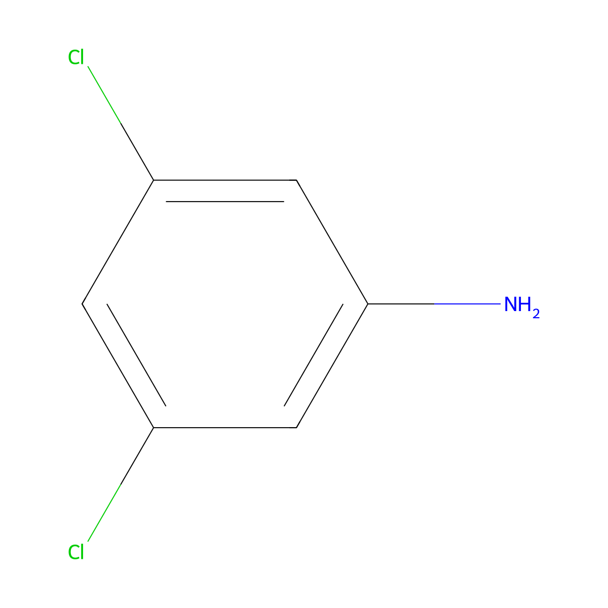 3,5-Dichloroaniline molecular structure, CAS 626-43-7