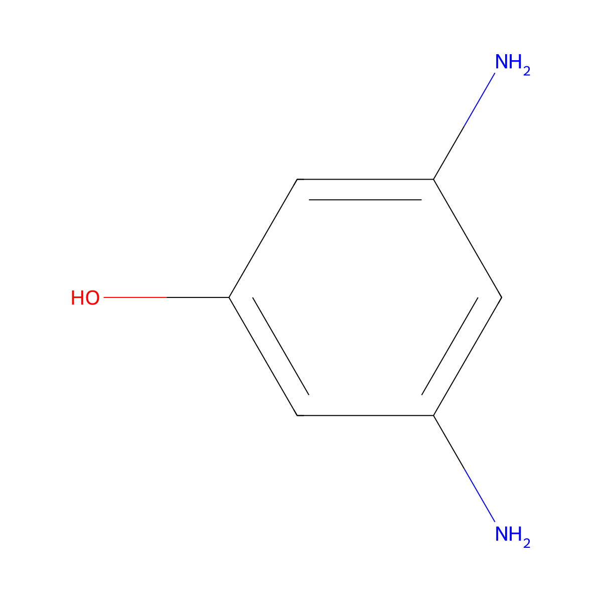 3,5-Diaminophenol molecular structure, CAS 626-46-0