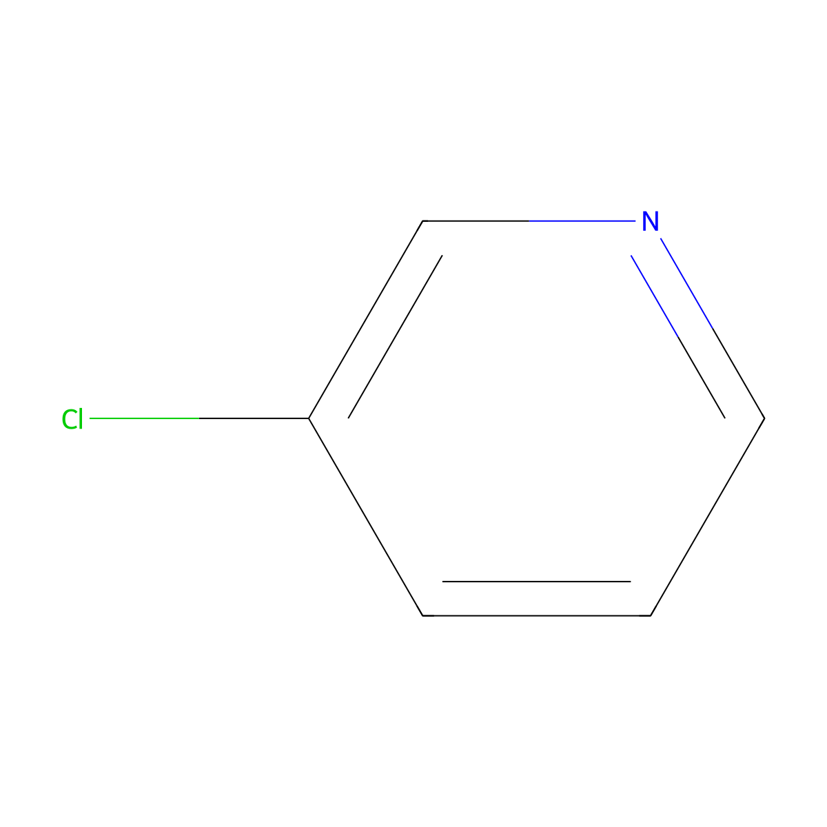 3-Chloropyridine molecular structure, CAS 626-60-8