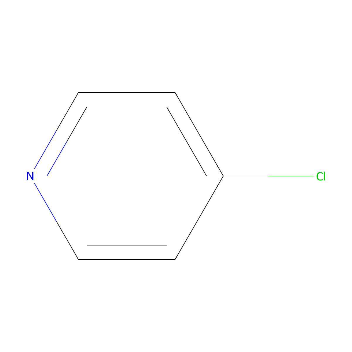 4-Chloropyridine molecular structure, CAS 626-61-9