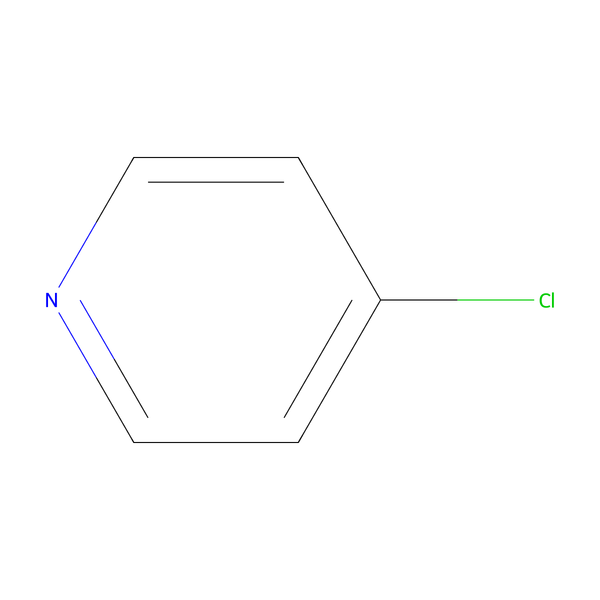 4-Chloropyridine molecular structure, CAS 626-61-9