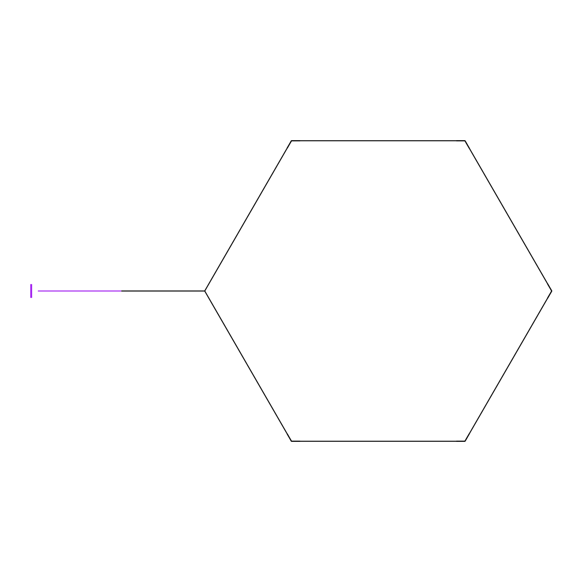 Iodocyclohexane molecular structure, CAS 626-62-0