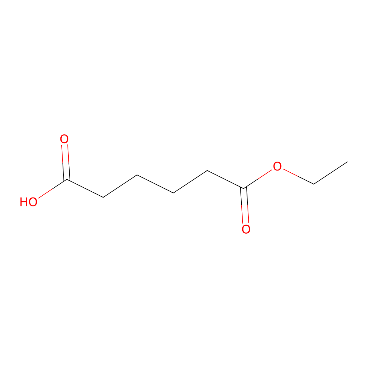 1-Ethyl hexanedioate molecular structure, CAS 626-86-8
