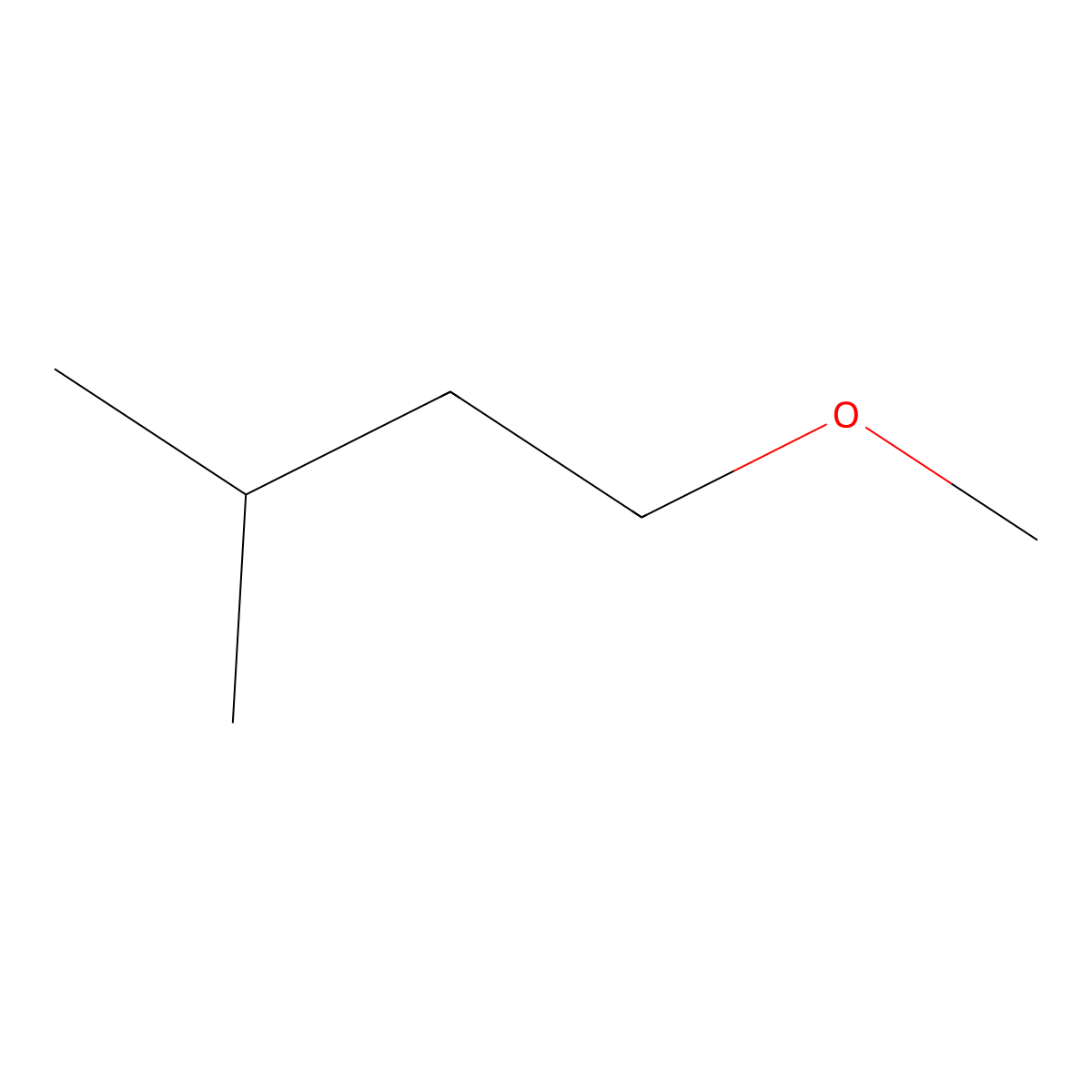 Butane, 1-methoxy-3-methyl- molecular structure, CAS 626-91-5