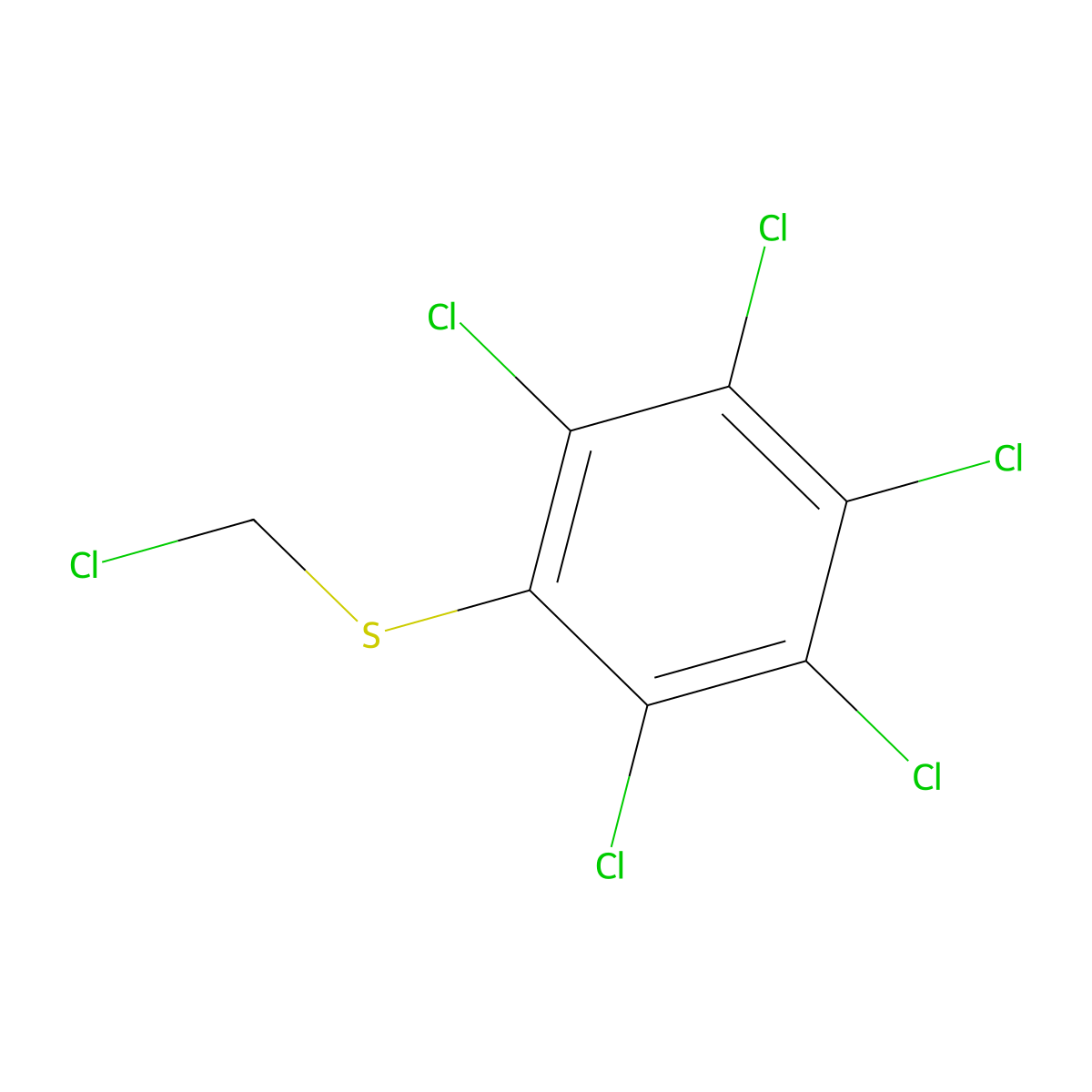 Pentachloro((chloromethyl)thio)benzene molecular structure, CAS 62601-17-6
