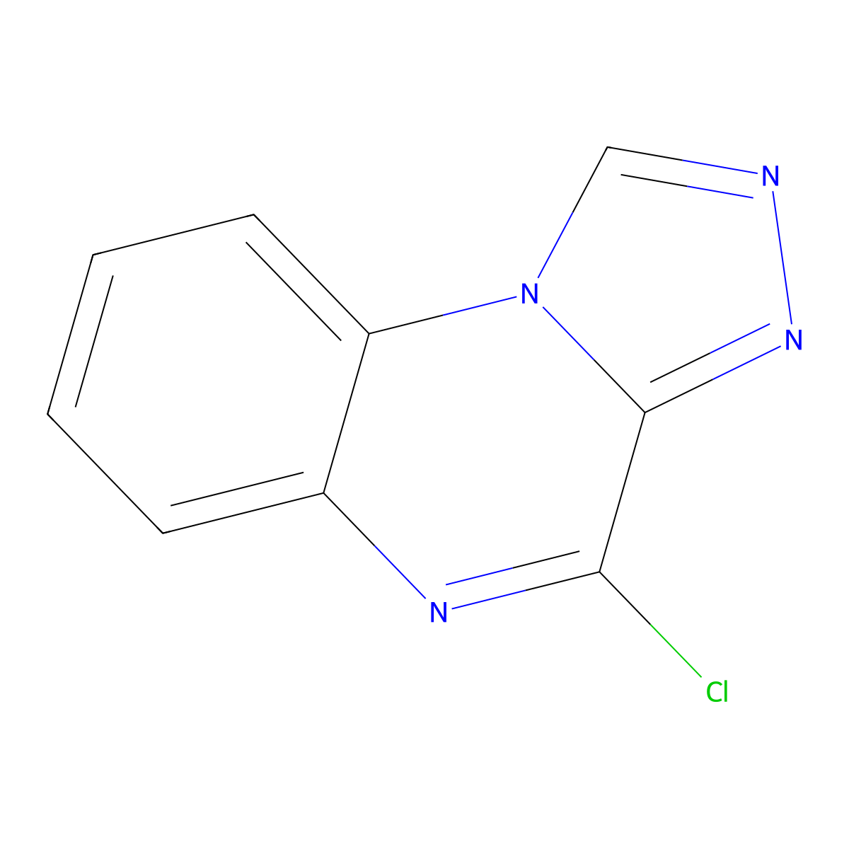4-Chloro[1,2,4]triazolo[4,3-a]quinoxaline molecular structure, CAS 62603-54-7