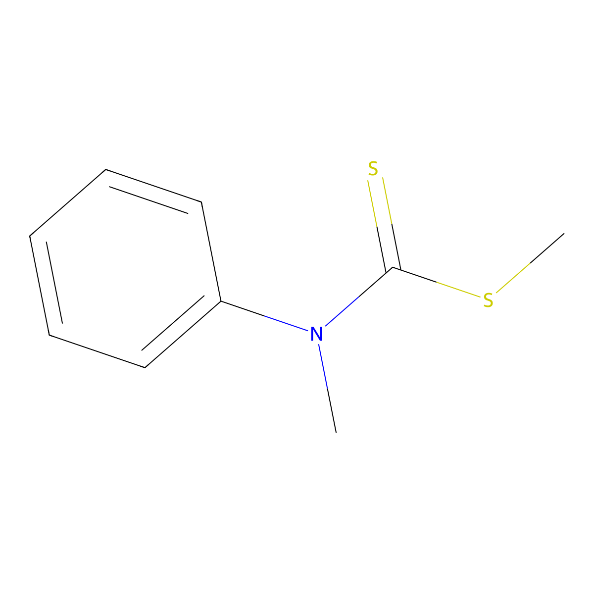 Carbamodithioic acid, methylphenyl-, methyl ester molecular structure, CAS 62603-94-5
