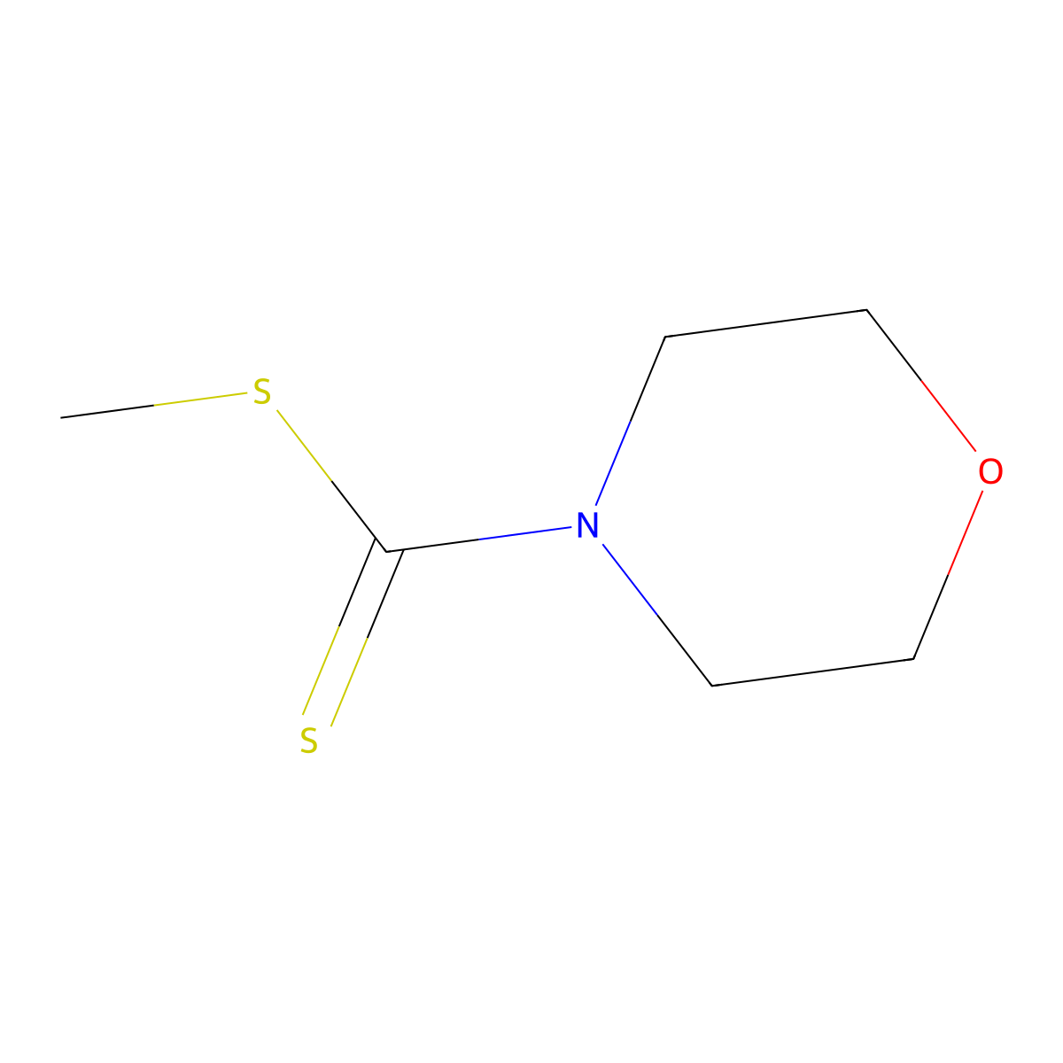 Methyl morpholine-4-carbodithioate molecular structure, CAS 62604-08-4