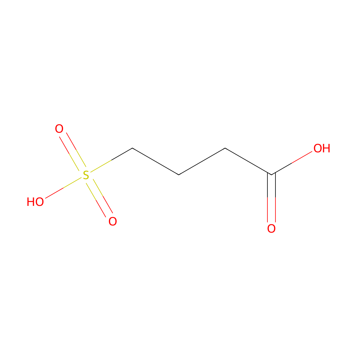4-Sulfobutanoic acid molecular structure, CAS 62605-67-8