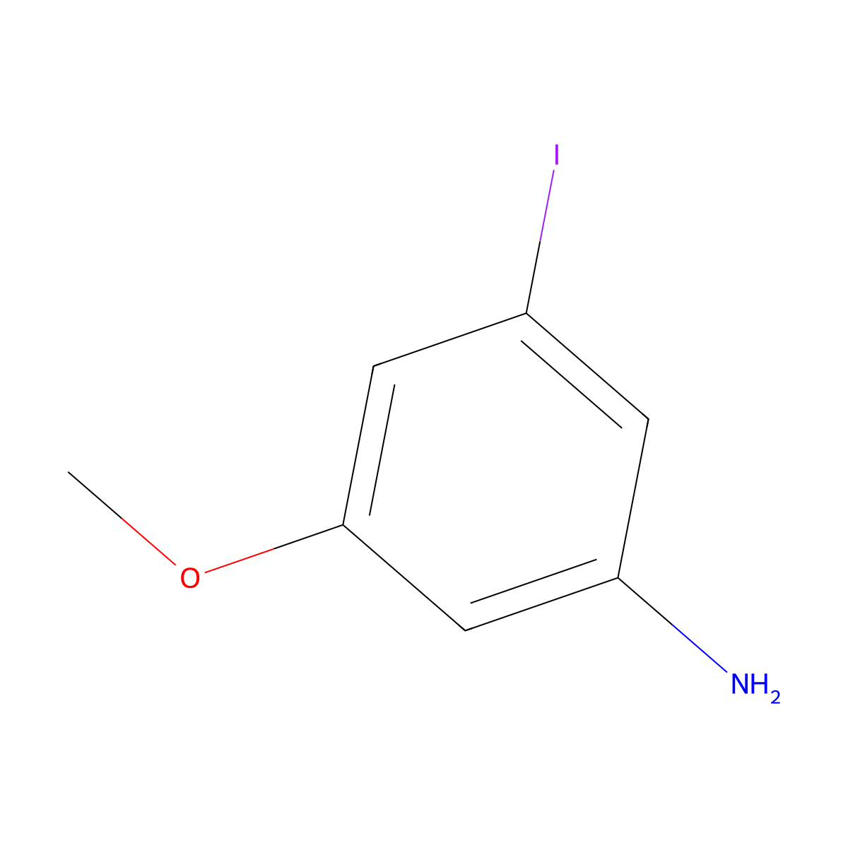 3-Iodo-5-methoxyaniline molecular structure, CAS 62605-98-5