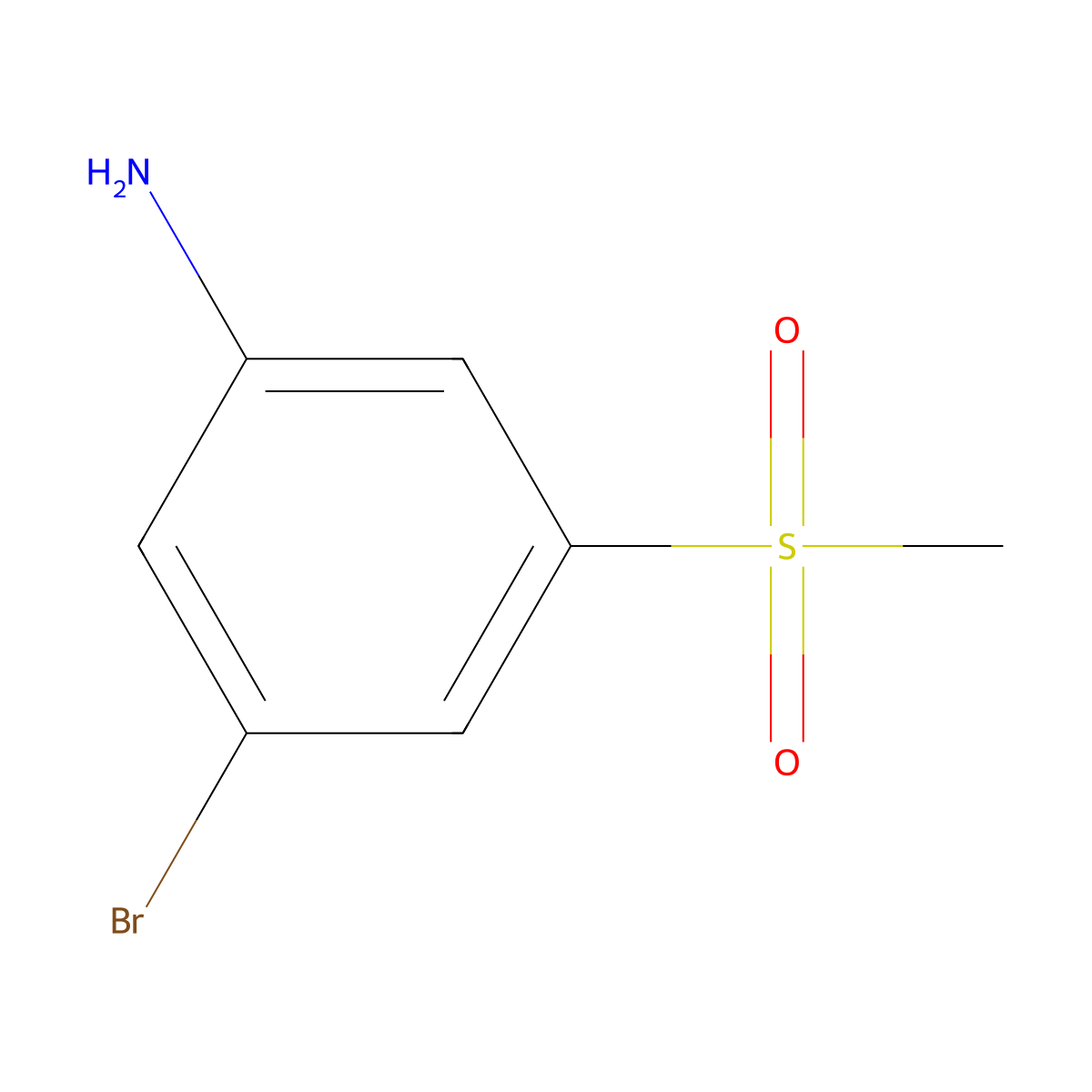 3-Bromo-5-(methylsulfonyl)aniline molecular structure, CAS 62606-00-2