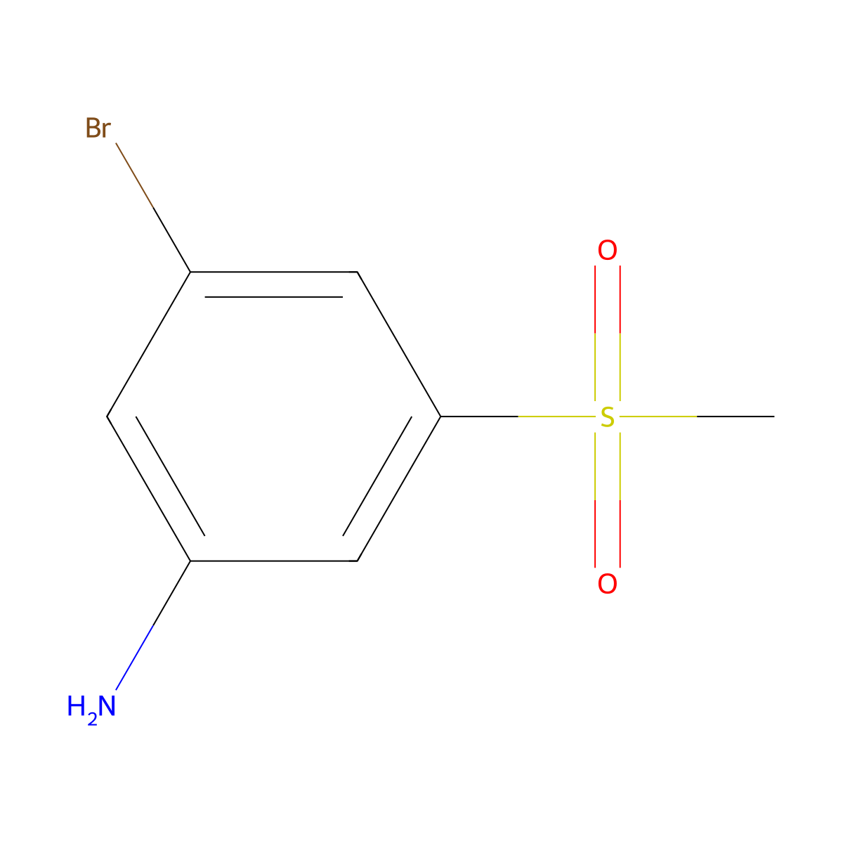 3-Bromo-5-(methylsulfonyl)aniline molecular structure, CAS 62606-00-2