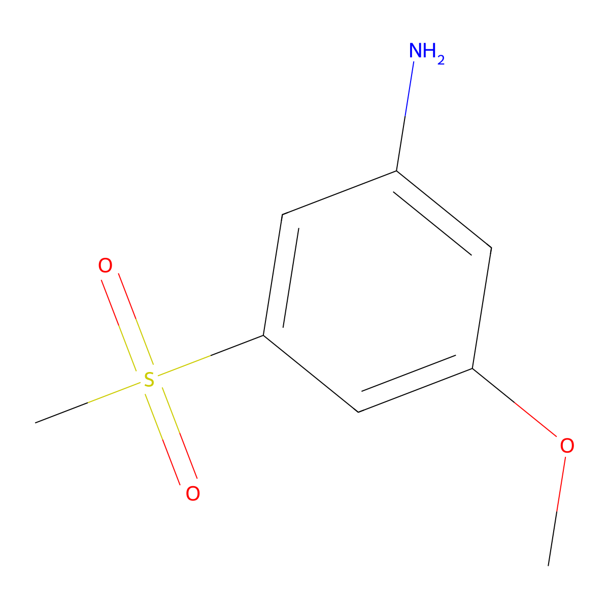 3-Methanesulfonyl-5-methoxyaniline molecular structure, CAS 62606-02-4