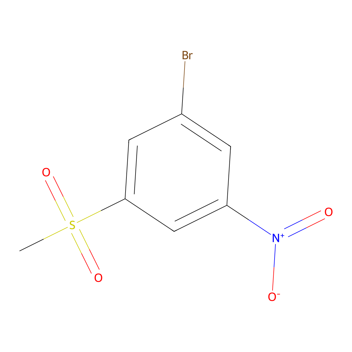 1-Bromo-3-(methylsulfonyl)-5-nitrobenzene molecular structure, CAS 62606-15-9