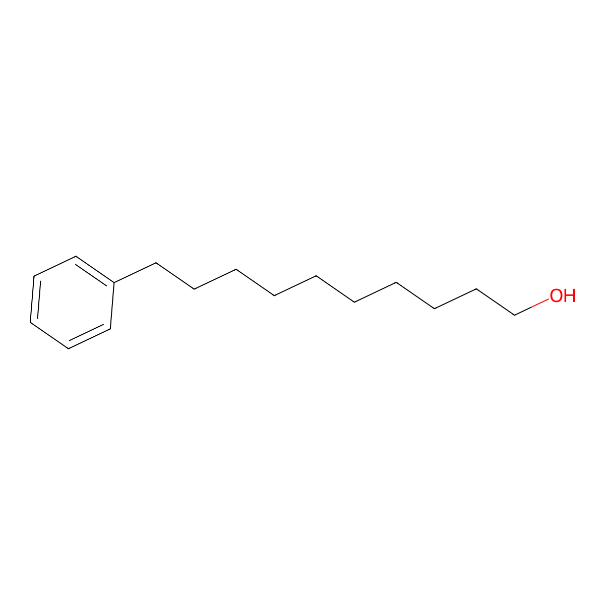 10-Phenyl-1-decanol molecular structure, CAS 62607-69-6