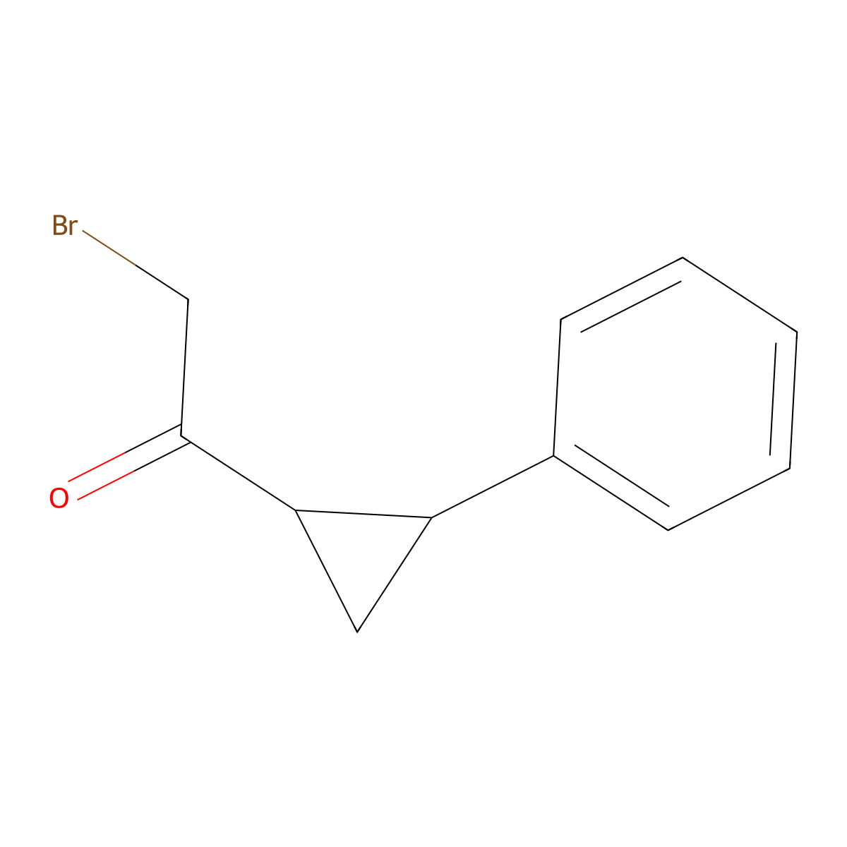 rac-2-bromo-1-((1R,2R)-2-phenylcyclopropyl)ethan-1-one molecular structure, CAS 62608-41-7
