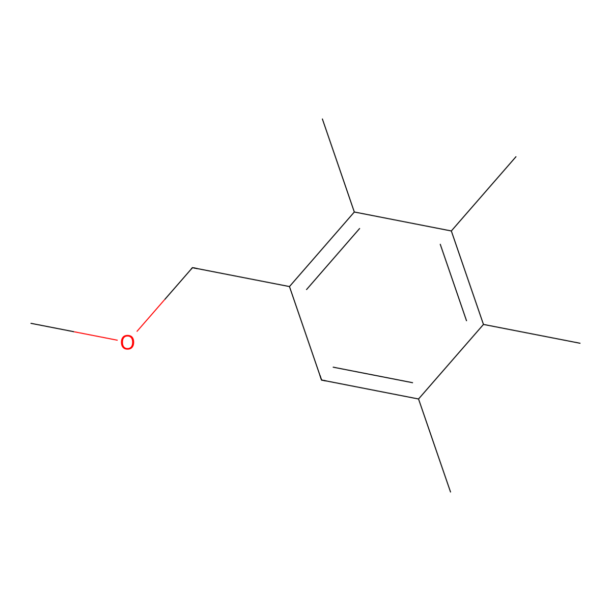1-(Methoxymethyl)-2,3,4,5-tetramethylbenzene molecular structure, CAS 62608-80-4