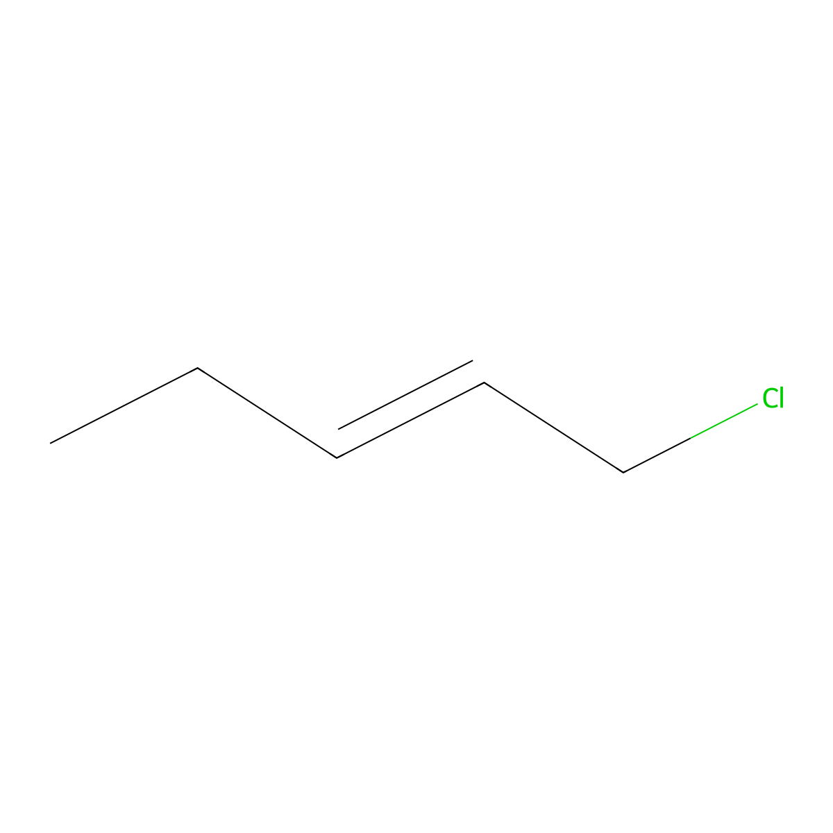 1-Chloro-2-pentene molecular structure, CAS 6261-19-4