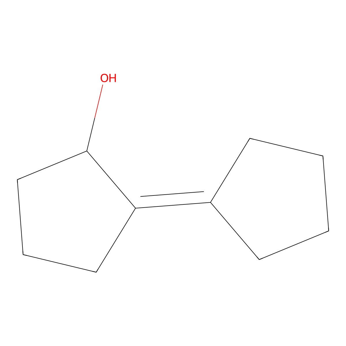 Cyclopentanol, 2-cyclopentylidene- molecular structure, CAS 6261-30-9