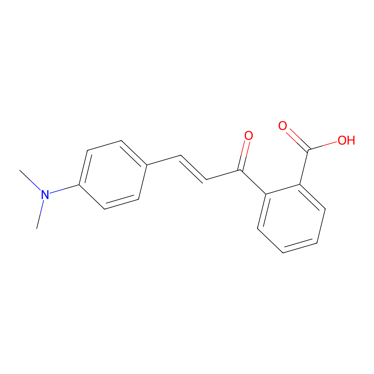 2-{3-[4-(Dimethylamino)phenyl]acryloyl}benzoic acid molecular structure, CAS 6261-65-0