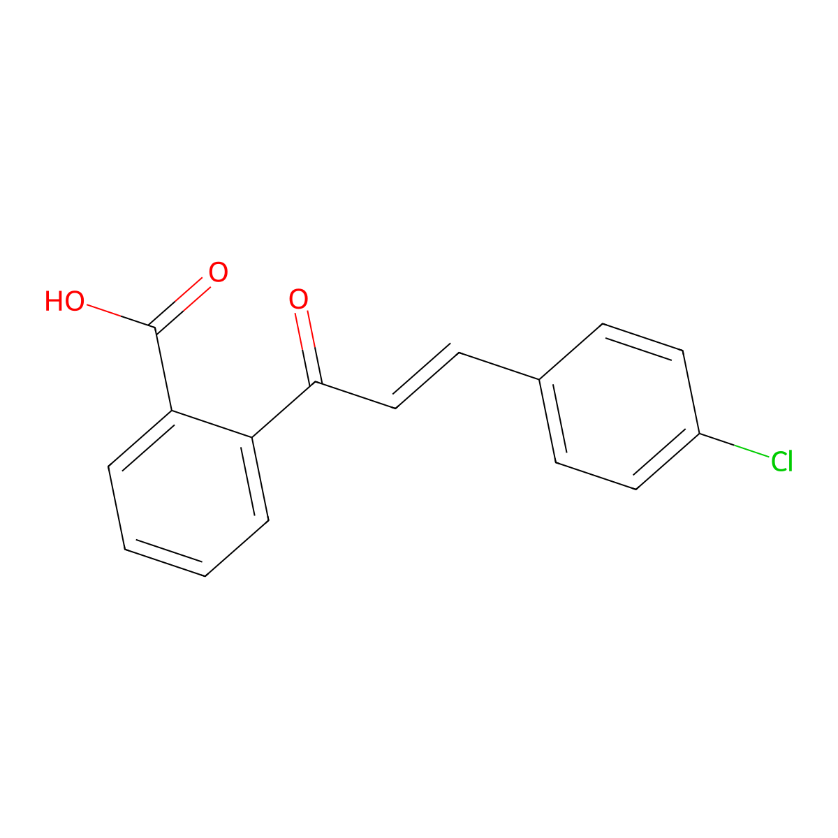 2-[3-(4-Chlorophenyl)acryloyl]benzoic acid molecular structure, CAS 6261-68-3